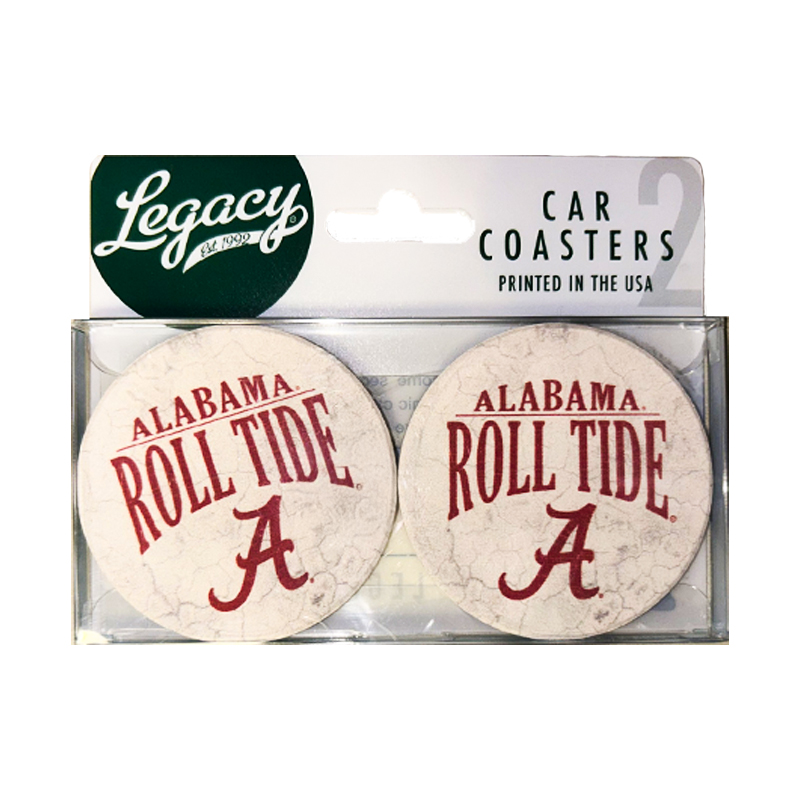 Alabama Roll Tide Script A Car Coasters 2 Pack (SKU 1373548772) Alabama Roll Tide Script A Car Coasters 2 Pack (SKU 1373548772)