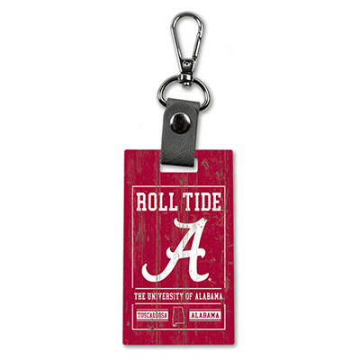 University Of Alabama Crimson Tide Wood Keychain