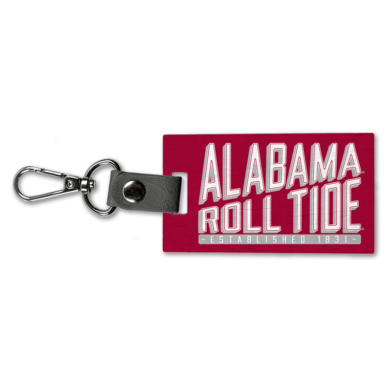 Alabama Crimson Tide Est 1831 Wood Keychain