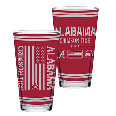 Alabama Operation Hat Trick Clear Pint Glass