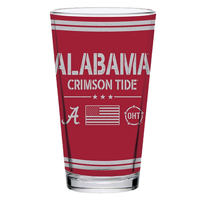 ALABAMA OPERATION HAT TRICK CLEAR PINT GLASS