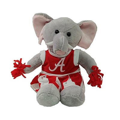 Alabama Elephant Cheerleader Plush