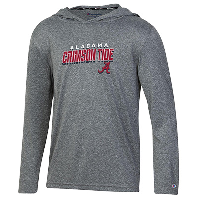Alabama Crimson Tide Script A Heathered Hooded Long Sleeve Impact T-Shirt
