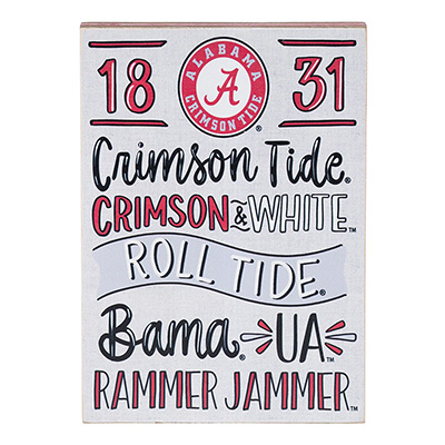 Alabama Spirit Block 1831 Rammer Jammer Crimson Tide