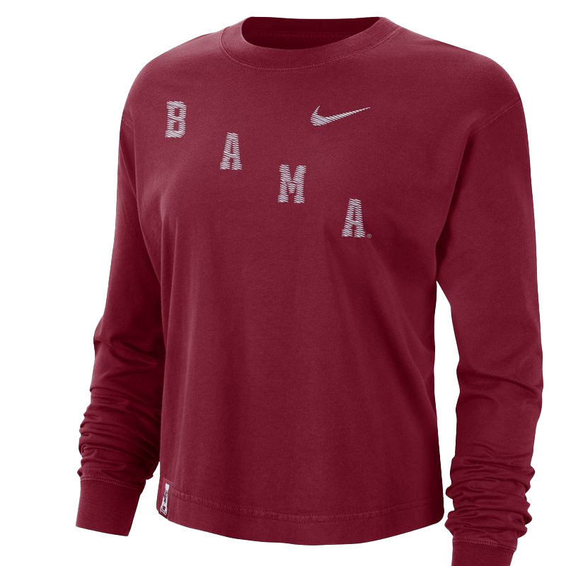 Bama Cotton Boxy Varsity Long Sleeve T-Shirt