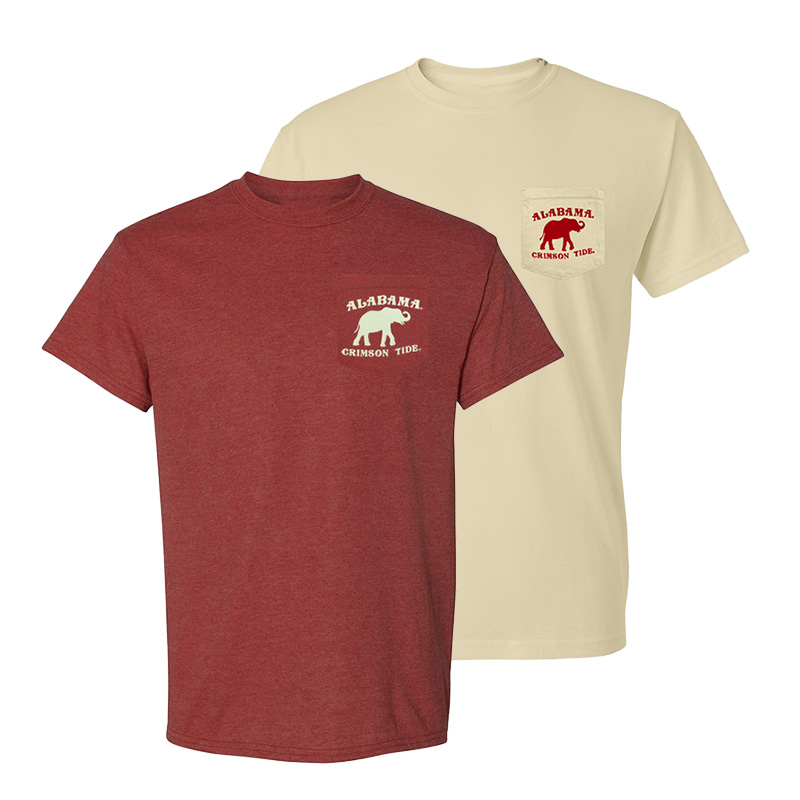 Alabama Crimson Tide Petals Elephant Pocket T-Shirt (SKU 13774998102)