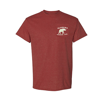 ALABAMA CRIMSON TIDE PETALS ELEPHANT POCKET T-SHIRT