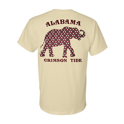 ALABAMA CRIMSON TIDE PETALS ELEPHANT POCKET T-SHIRT