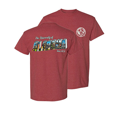 The University Of Alabama Since 1831 Retro Postcard T-Shirt