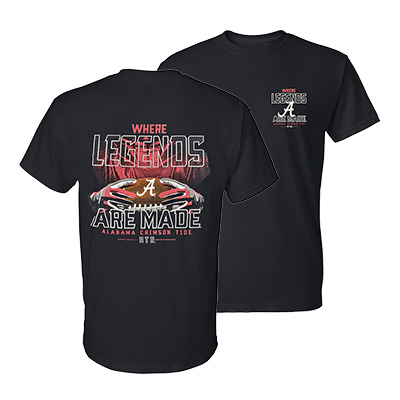 Alabama Crimson Tide Where Legends Are Made Gloves T-Shirt