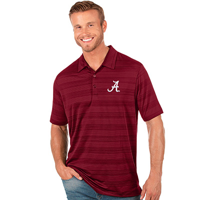 ALABAMA SCRIPT A TONAL STRIPE COMPASS POLO