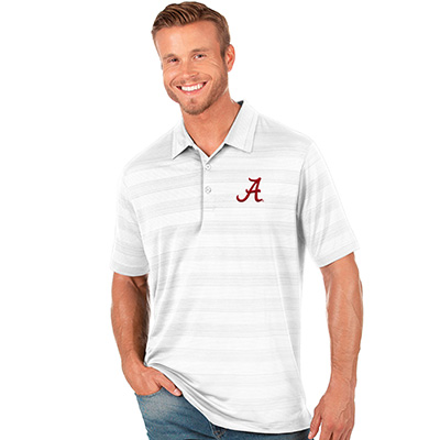 ALABAMA SCRIPT A TONAL STRIPE COMPASS POLO