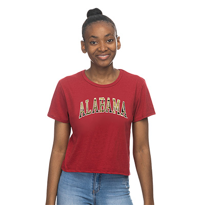 ALABAMA ARCHED CROP T-SHIRT