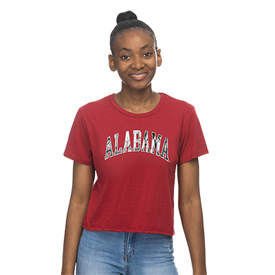 ALABAMA ARCHED CROP T-SHIRT