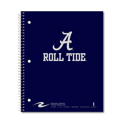 1 Subject Notebook Dark Blue Script A Over Roll Tide