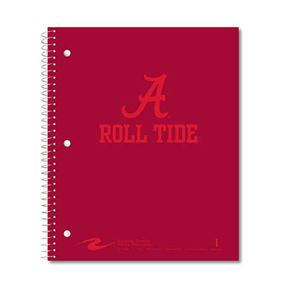 Script A Over Roll Tide 1 Subject Notebook Red With Red Foil