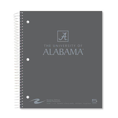 The University Of Alabama 5 Subject Notebook Gray Capstone A