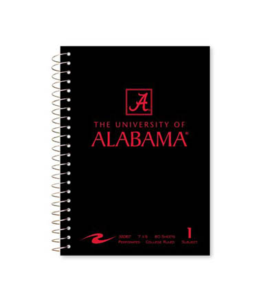 The University Of Alabama Capstone 5 X 7 Black Notebook