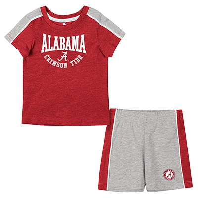 Alabama Crimson Tide Script A Infant Boy Norman Shirt And Short Set