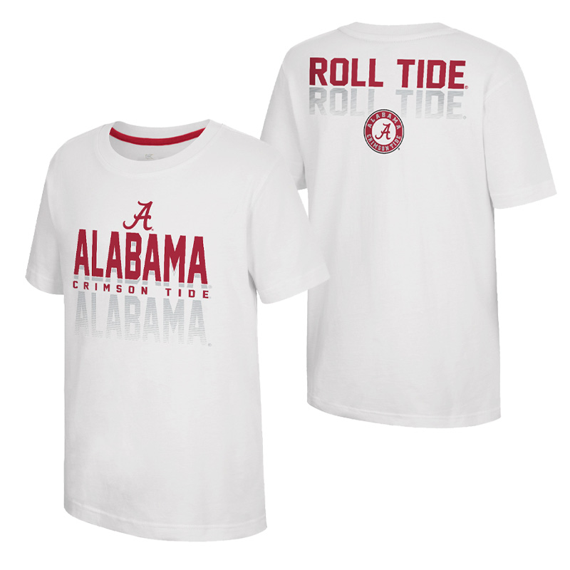 Alabama Crimson Tide With Roll Tide On Back Newfoundland Short Sleeve T-Shirt