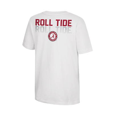 ALABAMA CRIMSON TIDE WITH ROLL TIDE ON BACK NEWFOUNDLAND SHORT SLEEVE T-SHIRT