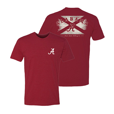 Alabama Over Script A Washed Flag T-Shirt