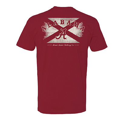 ALABAMA OVER SCRIPT A WASHED FLAG T-SHIRT