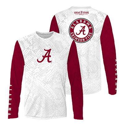 Alabama Circle Logo On Back Long Sleeve Performance T-Shirt