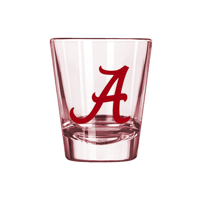 Alabama Script A Crimson Color Shot Glass