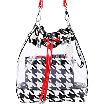 Sarah Jean  Clear Jean Bucket Gameday Bag