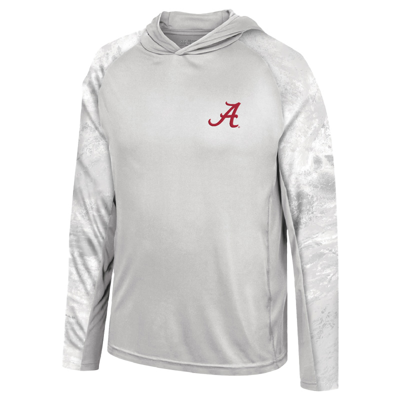 Alabama Script A Long Sleeve Performance Hooded Fishing T-Shirt