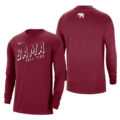 Bama Roll Tide Cotton Max90 Long Sleeve Slogan T-Shirt