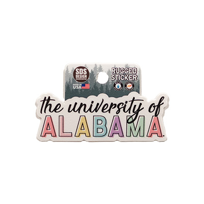    University Of Alabama Pastel Rugged  Sticker