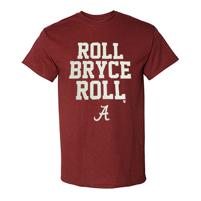 Alabama Script A Roll Bryce Roll Nil T-Shirt