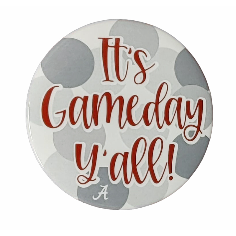 Alabama It's Gameday Y'all Speckled Button (SKU 13806507120)
