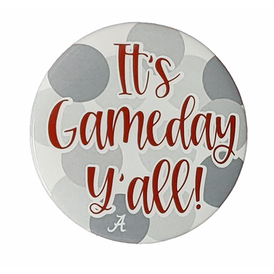 Alabama It's Gameday Y'all Speckled Button