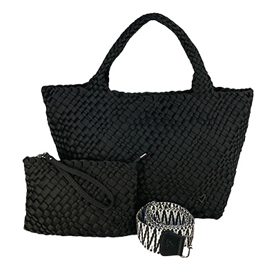 London Large Handwoven Bag Onyx
