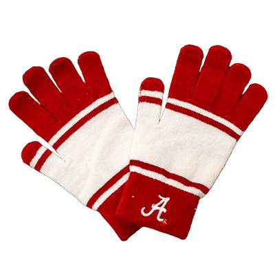 Alabama Script A Stripe Gloves