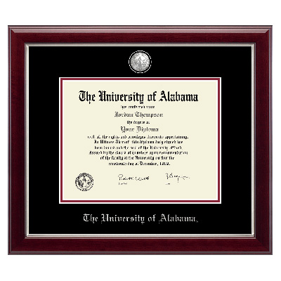 Diploma Frame Silver Medallion In Gallery Silver