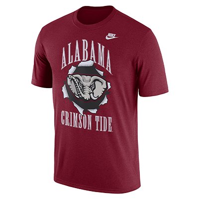 Alabama Crimson Tide Elephant Back To School Short Sleeve Crew T-Shirt