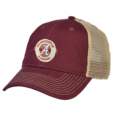 The University Of Alabama Script A Circle Sticthced Trucker Cap