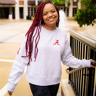 ALABAMA SCRIPT A RELAXED-FIT FLEECE PULLOVER