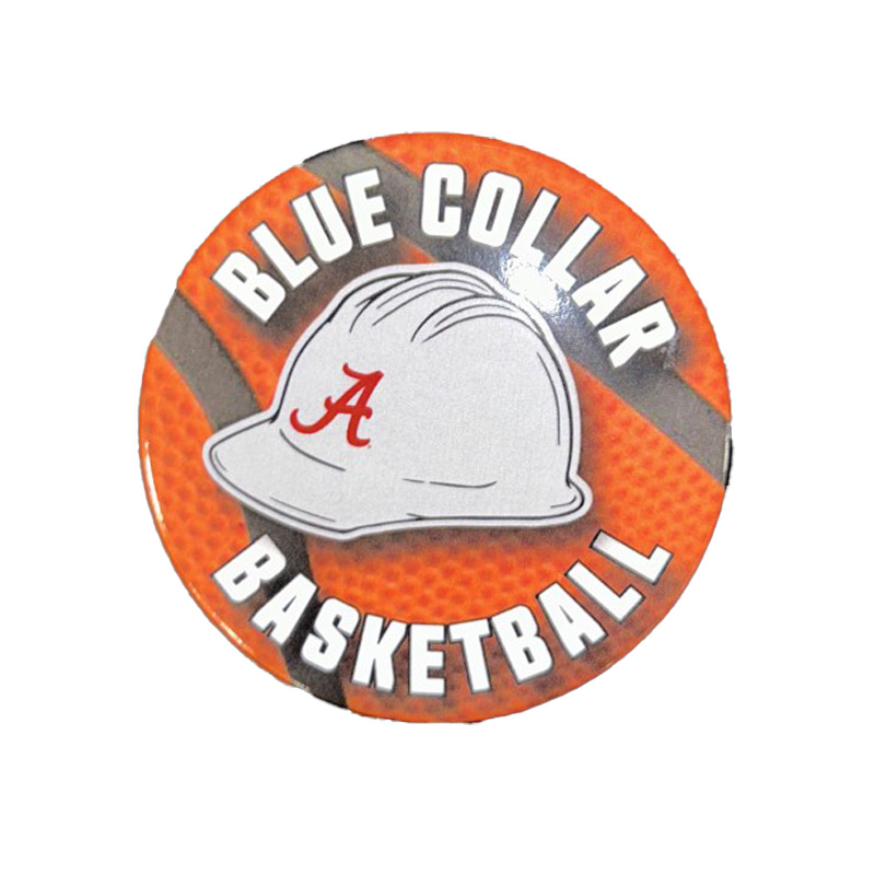 Alabama Blue Collar Basketball Button