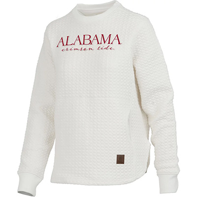Alabama Crimson Tide Cable Knit Texture Fleece Crew
