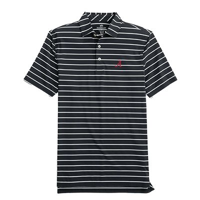 Alabama Script A Faxon Stripe Polo