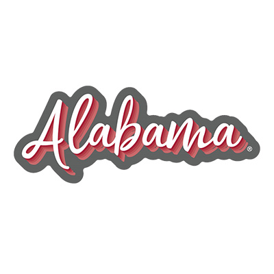    Alabama Script Letter Decal