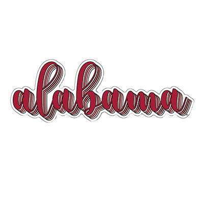    Alabama Lowercase Script Decal