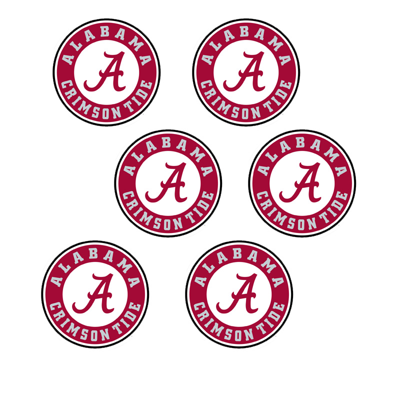    Alabama Circle Logo Set Of 6 Decals (SKU 13845018115)