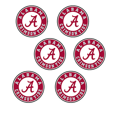    Alabama Circle Logo Set Of 6 Decals