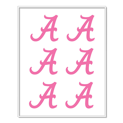 Alabama Script A Set Of 6 Decals
